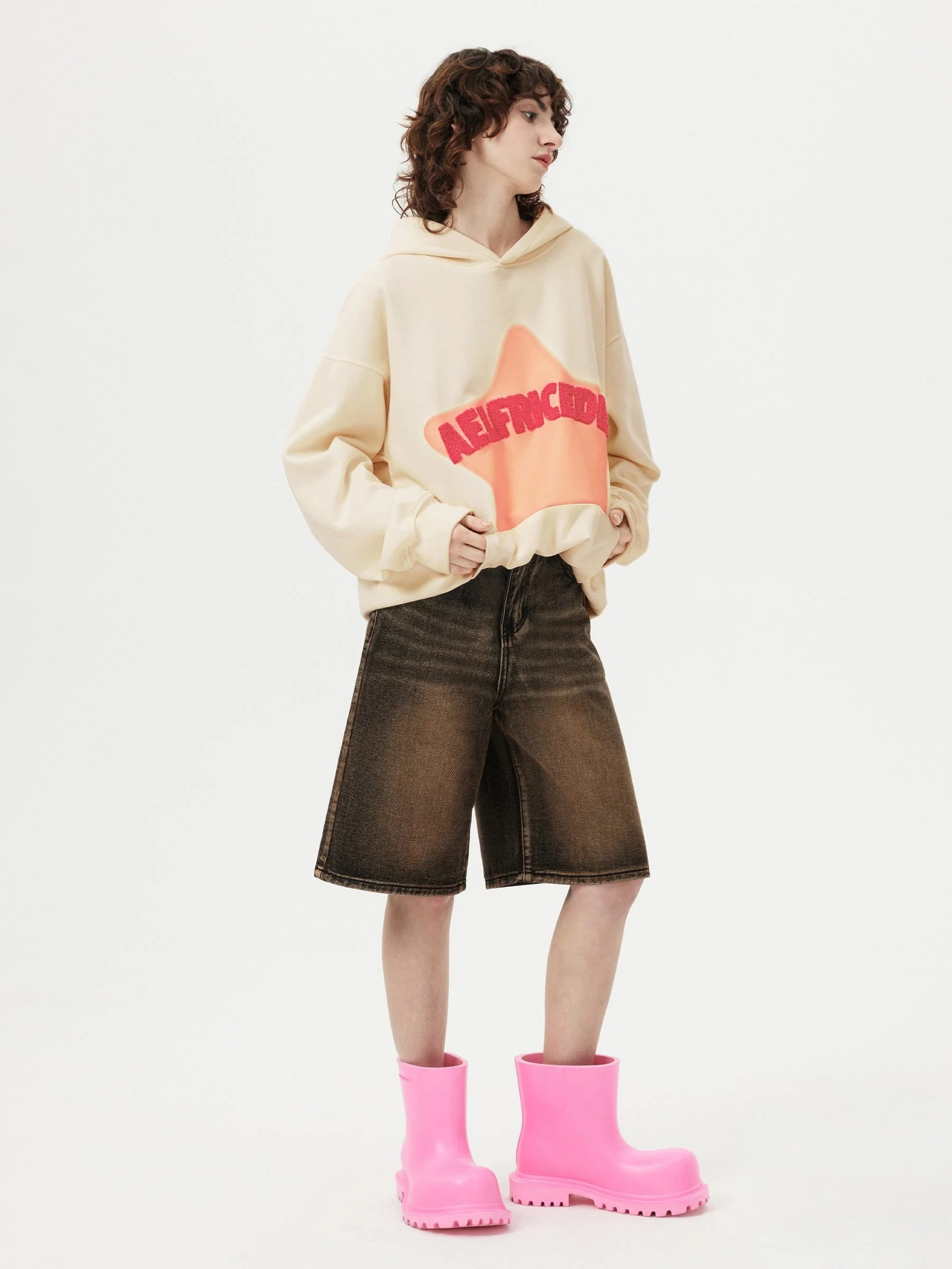 Aelfric Eden Vintage Stickerei-Stern-Kapuzenpullover - Image 19