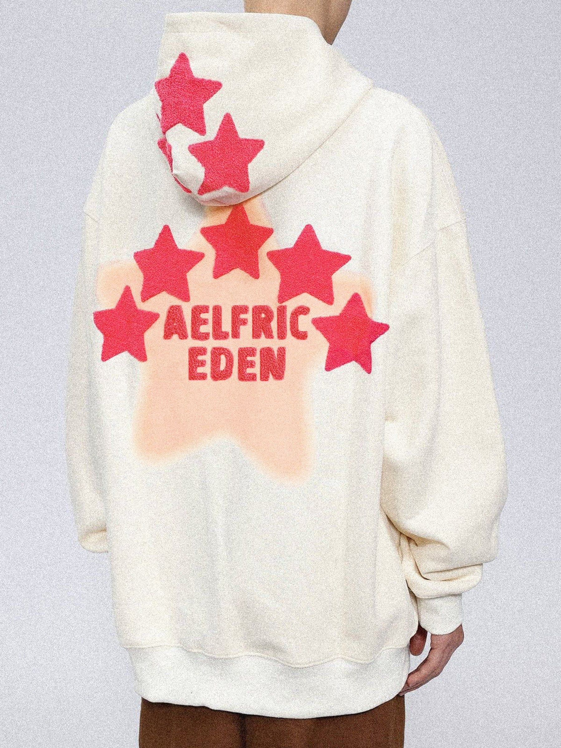 Aelfric Eden Vintage Stickerei-Stern-Kapuzenpullover - Image 21