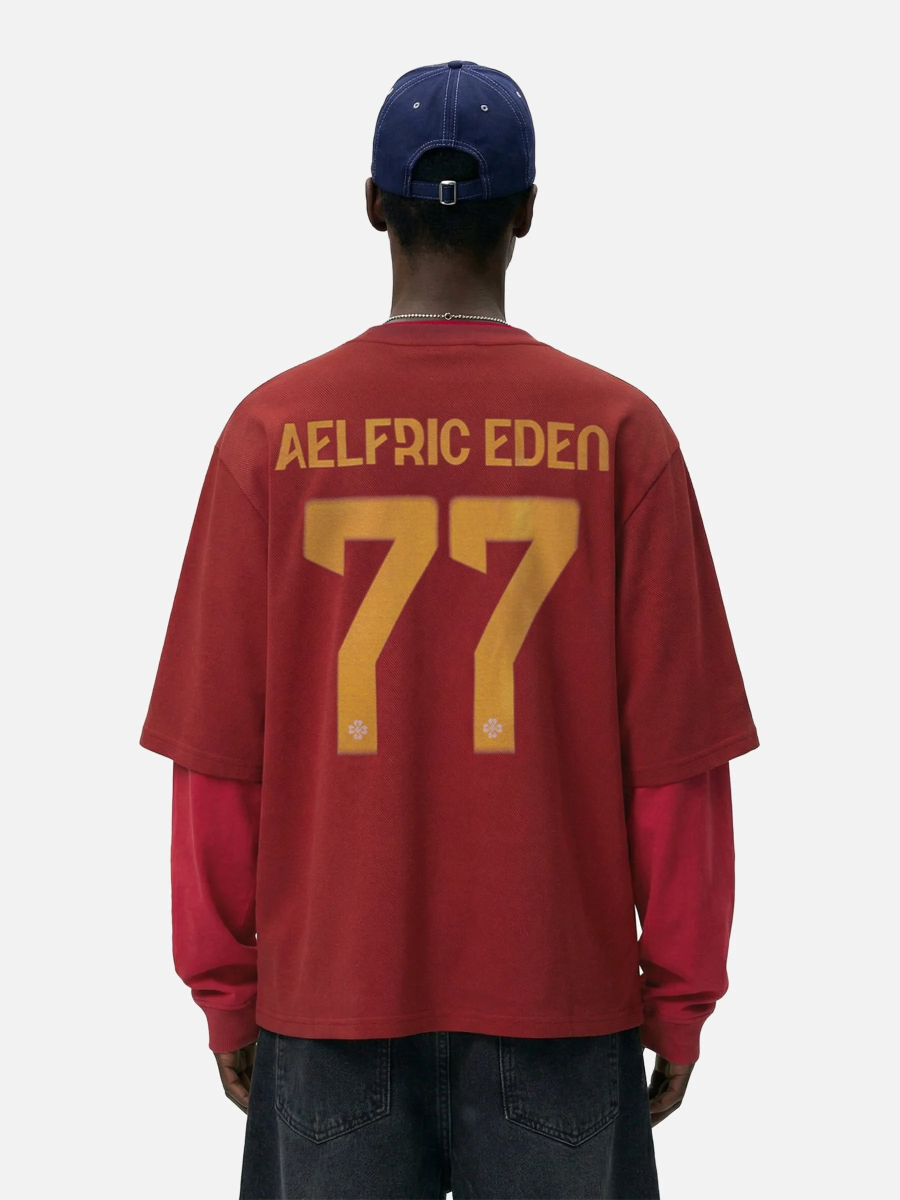 Aelfric Eden 77 Grafik-Langarmshirt in Lagenoptik - Image 3