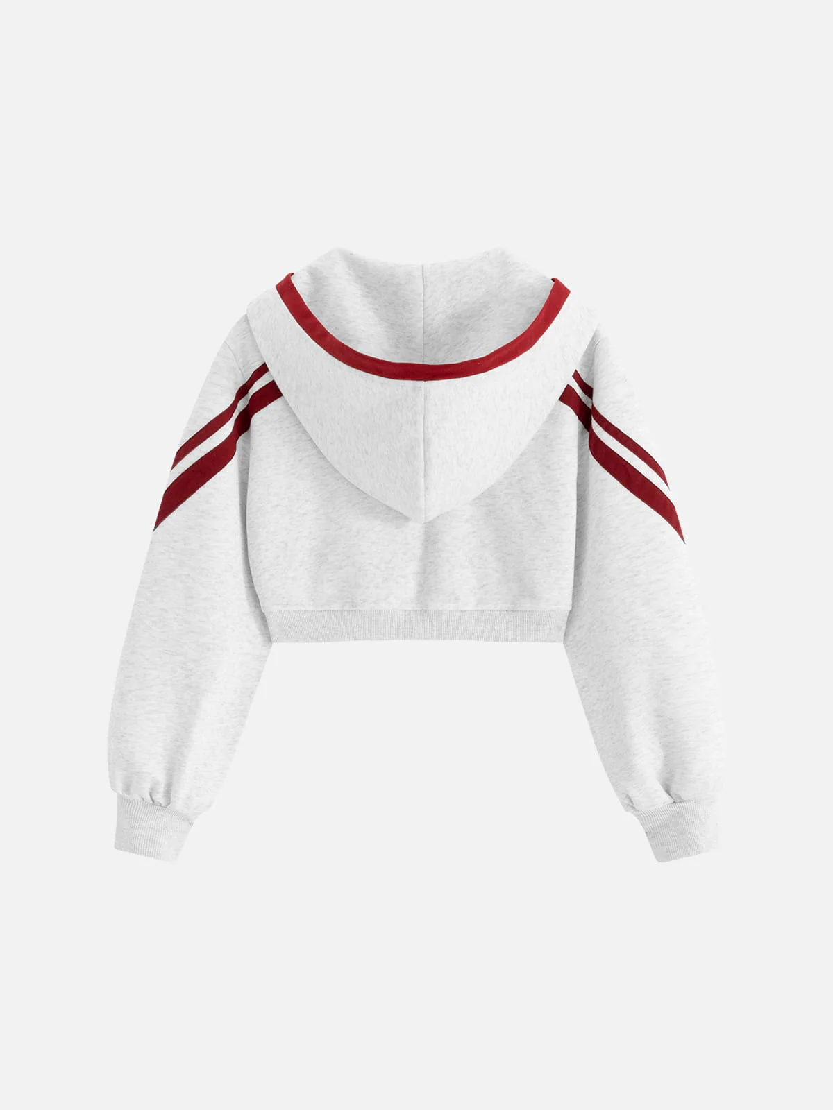 Aelfric Eden Cropped Contrast Stripe Zip Up Hoodie - Image 2