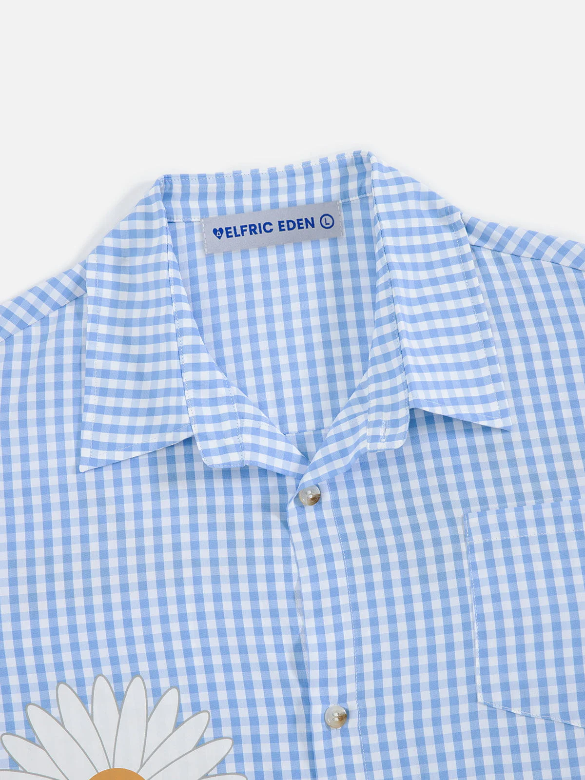 Aelfric Eden Boxy Daisy Gingham Short Sleeve Shirt - Image 4