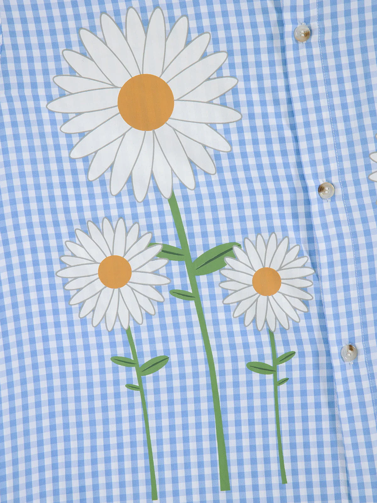 Aelfric Eden Boxy Daisy Gingham Short Sleeve Shirt - Image 5