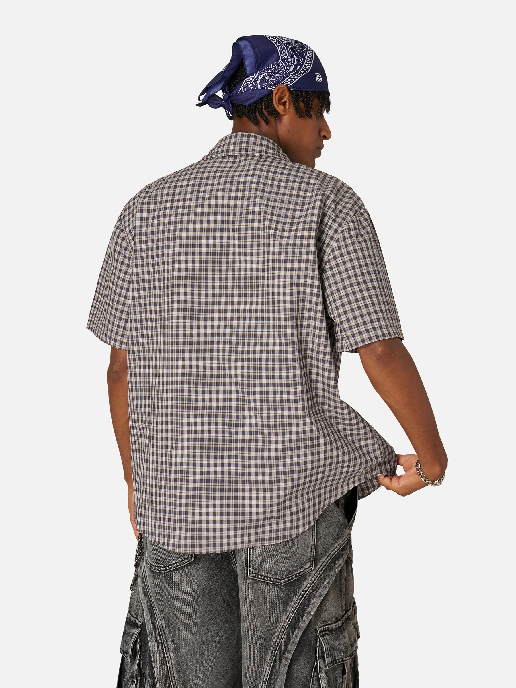 Aelfric Eden Boxy Plaid Hemd mit kurzen Ärmeln - Image 4