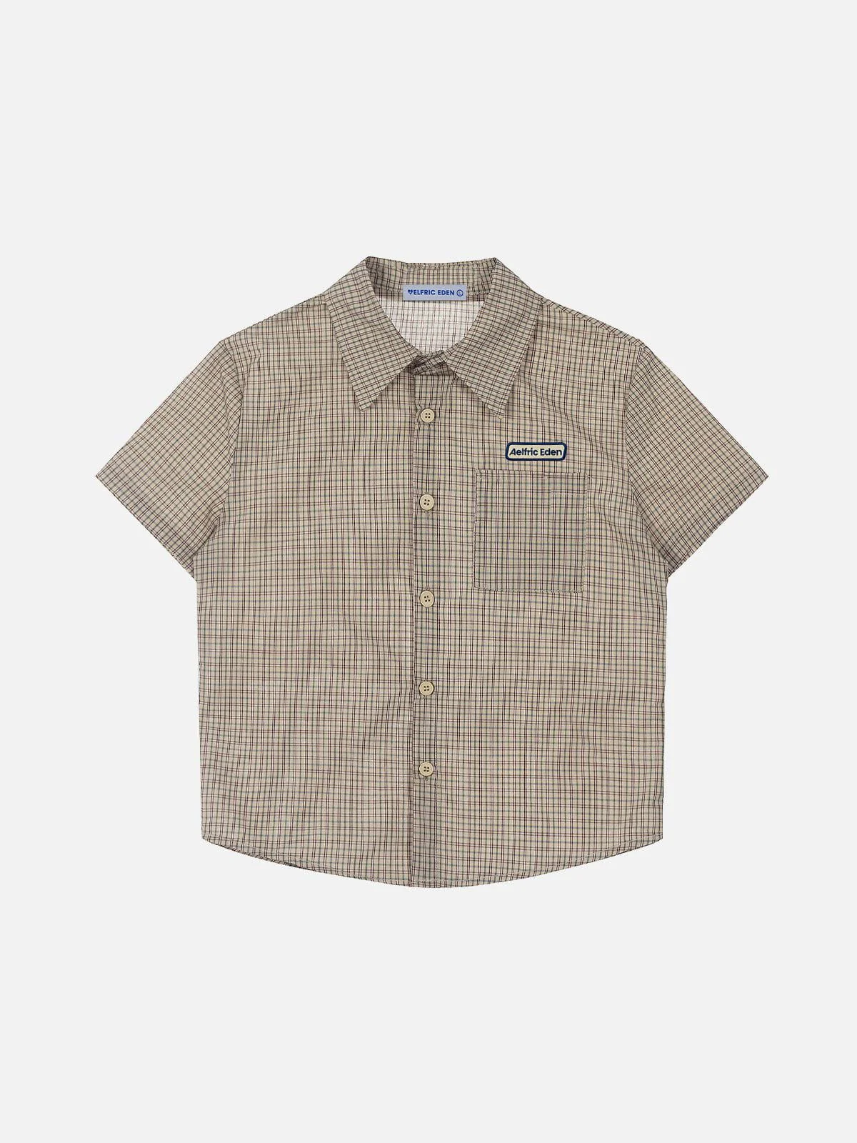 Aelfric Eden Boxy Plaid Hemd mit kurzen Ärmeln - Image 7