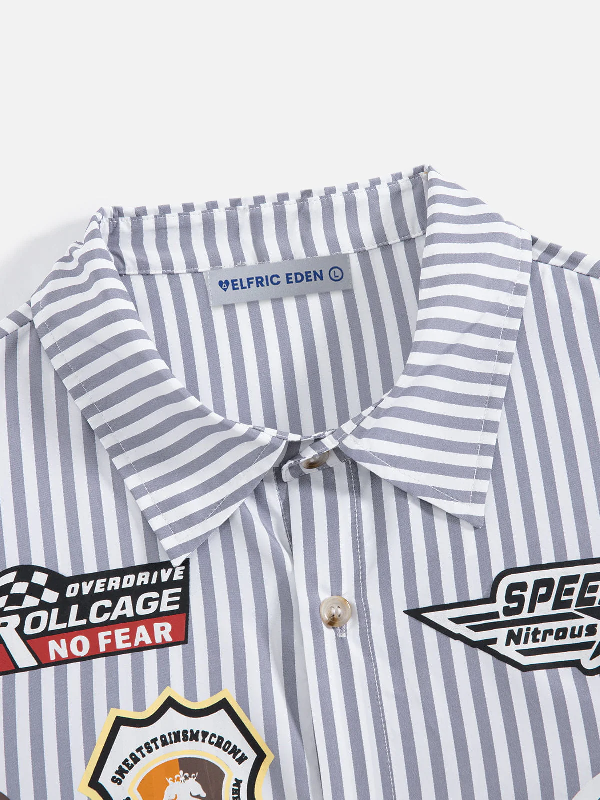 Aelfric Eden Boxy Racing Patch Short Sleeve Shirt - Image 4