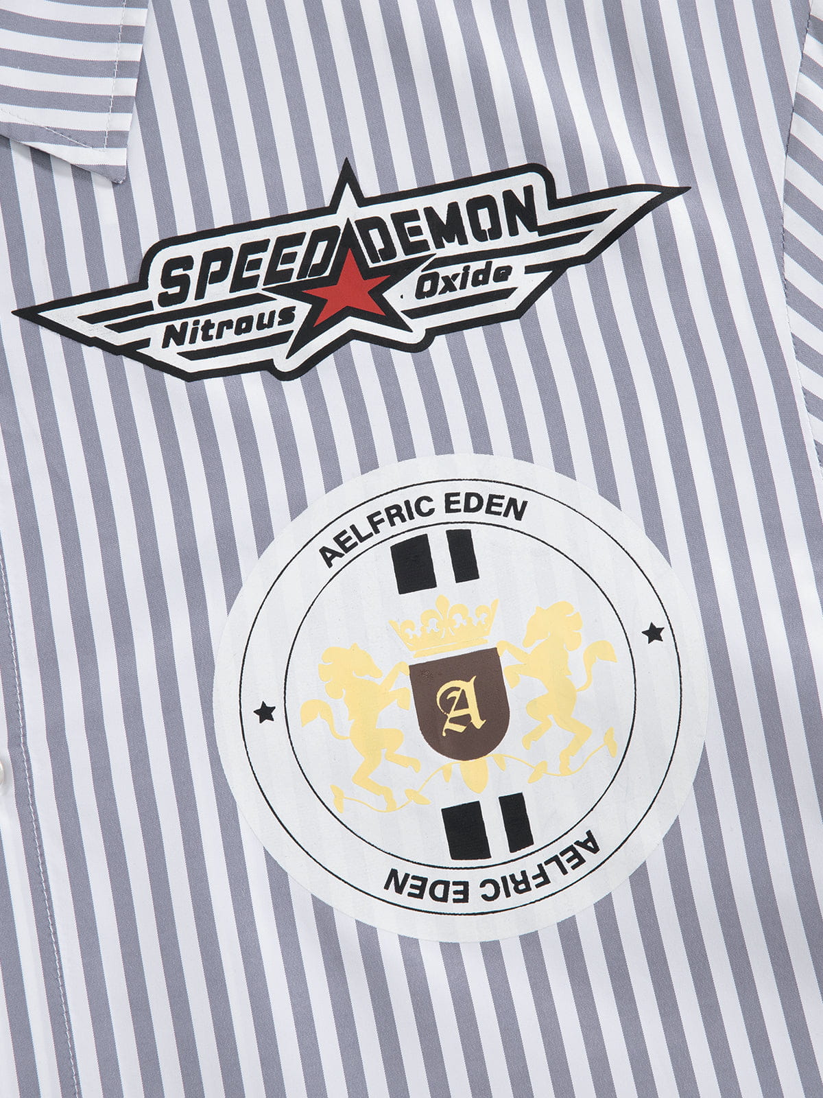 Aelfric Eden Boxy Racing Patch Short Sleeve Shirt - Image 5