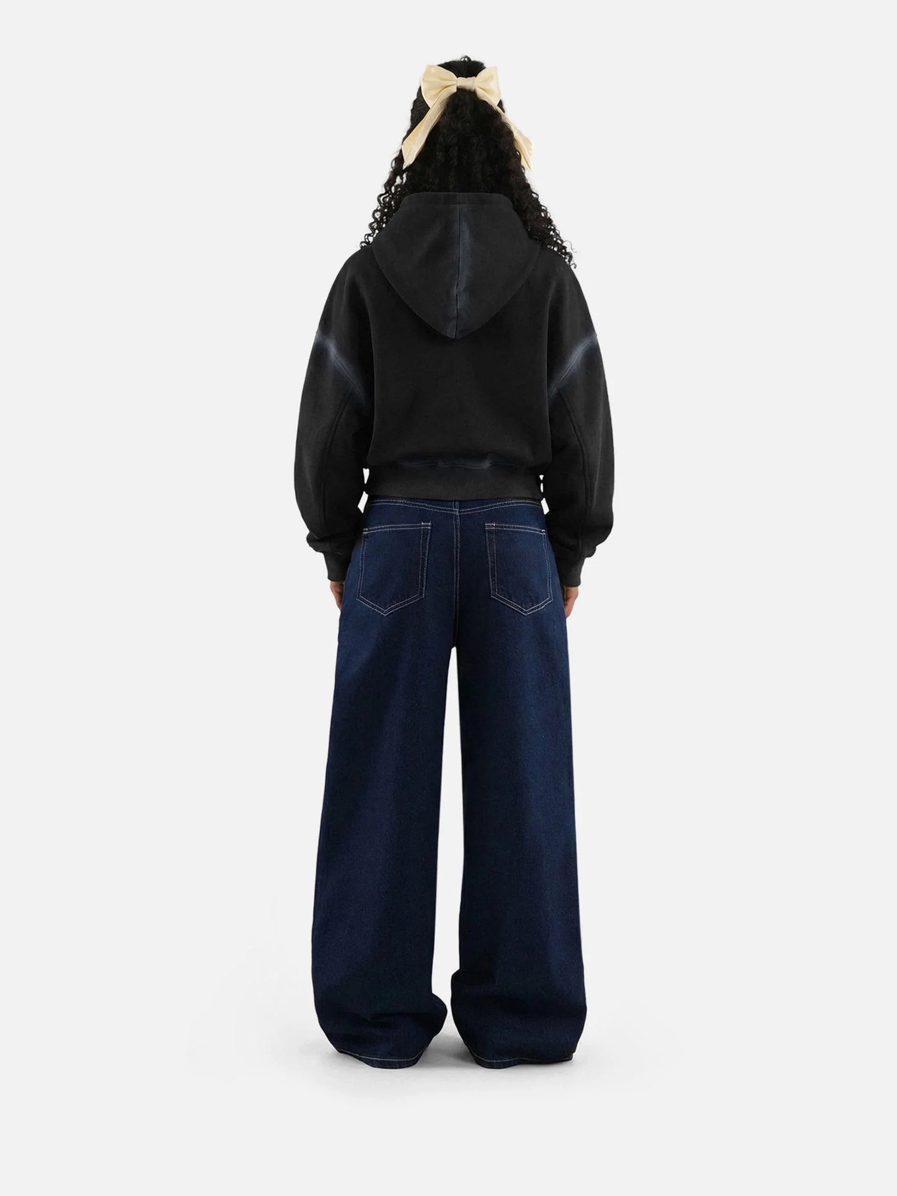 Aelfric Eden Boxy Washed Double Zip Up Hoodie - Image 5