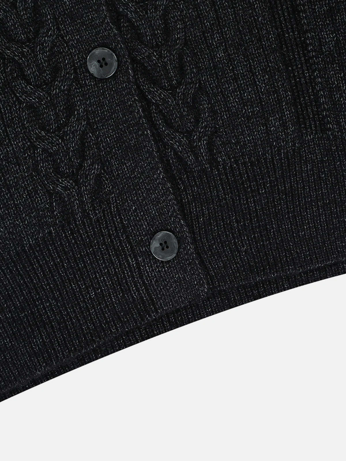 Aelfric Eden Zopfmuster-Strickjacke mit hohem Kragen - Image 6