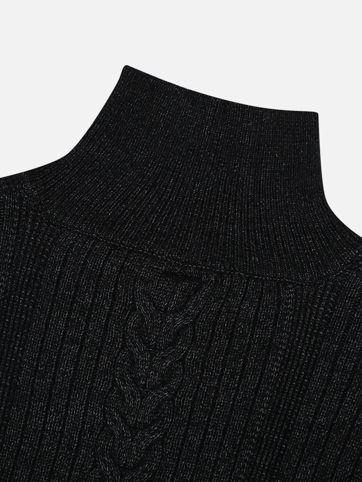 Aelfric Eden Zopfmuster-Strickjacke mit hohem Kragen - Image 7
