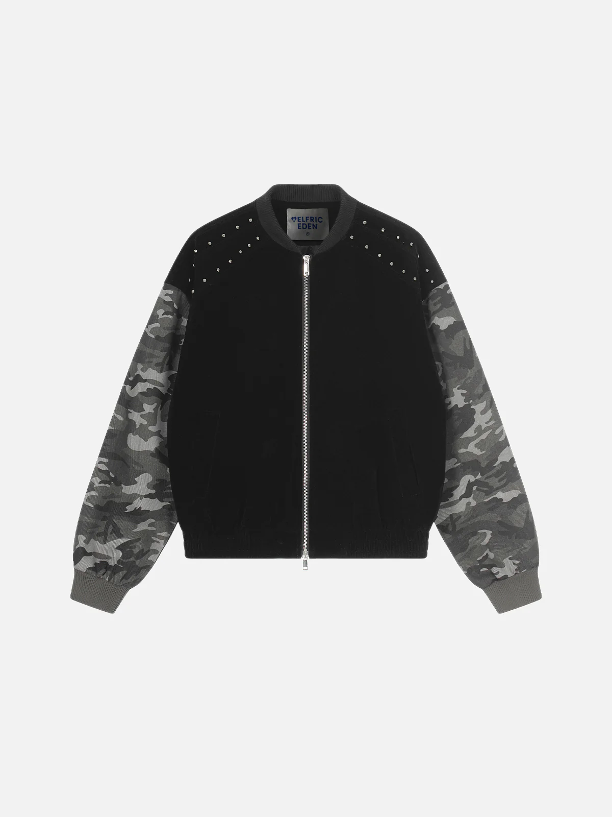 Aelfric Eden CAMO Jacke mit Nieten und Reißverschluss