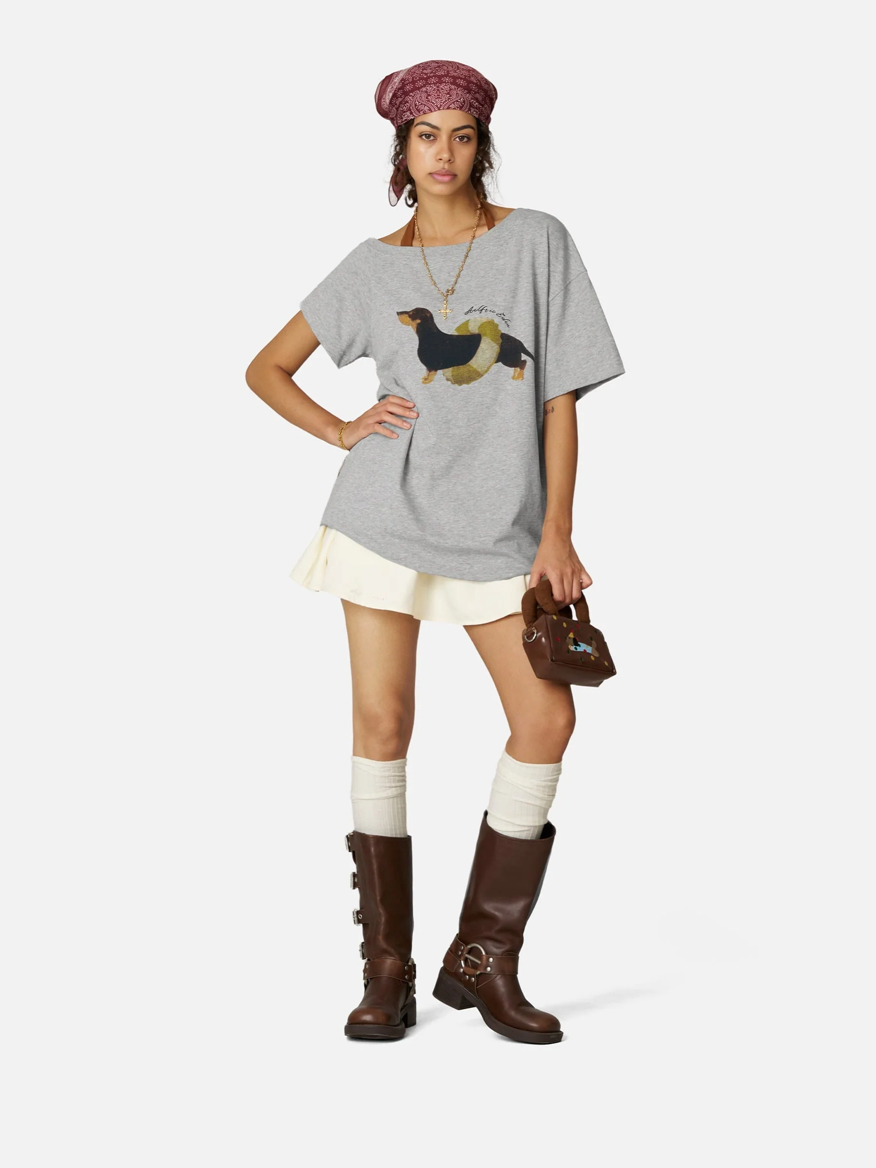 Aelfric Eden Dackel schulterfreies T-Shirt - Image 5