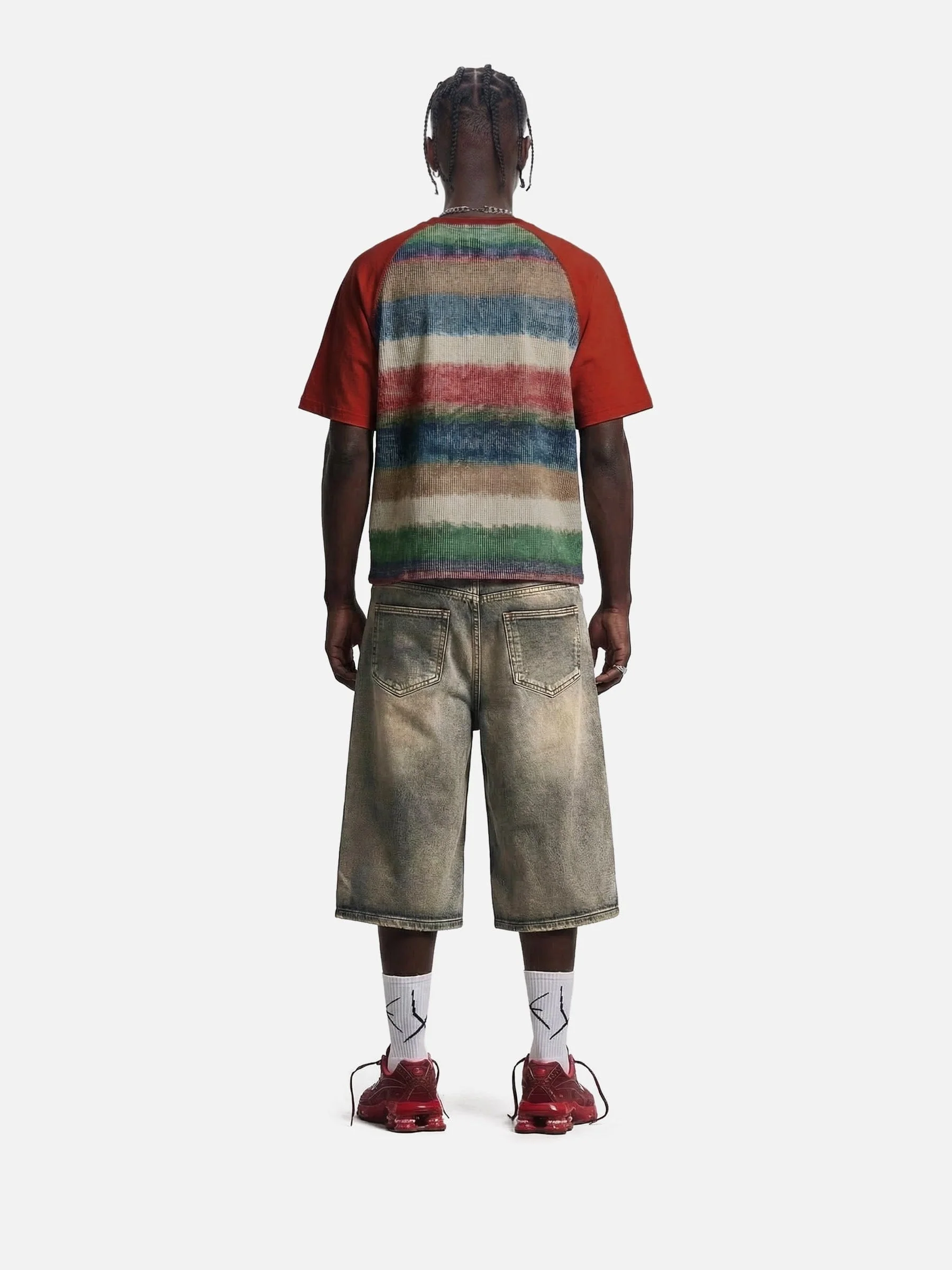 Aelfric Eden Color Block gestreiftes Raglan-T-Shirt - Image 3