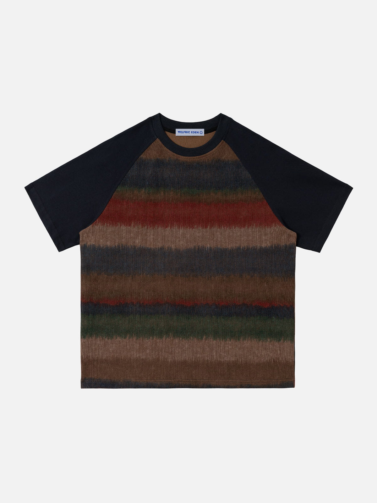 Aelfric Eden Color Block gestreiftes Raglan-T-Shirt - Image 5