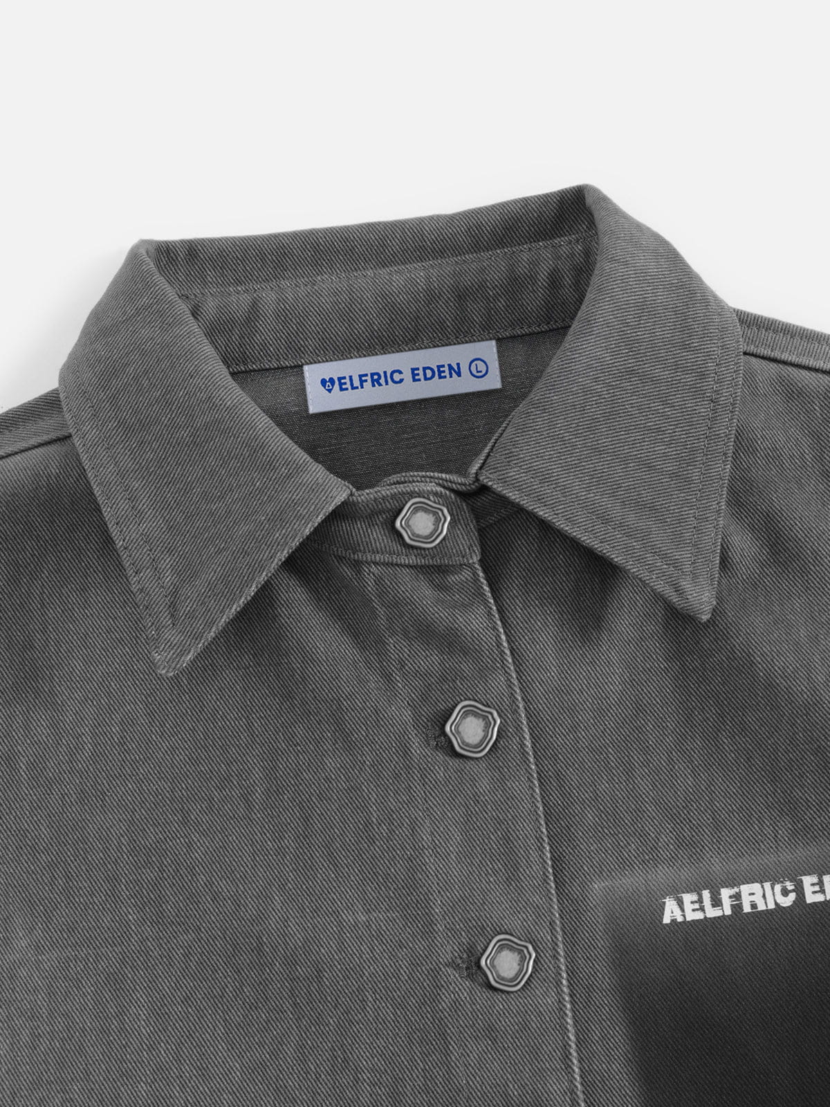 Aelfric Eden Cropped Washed Langarmhemd - Image 5