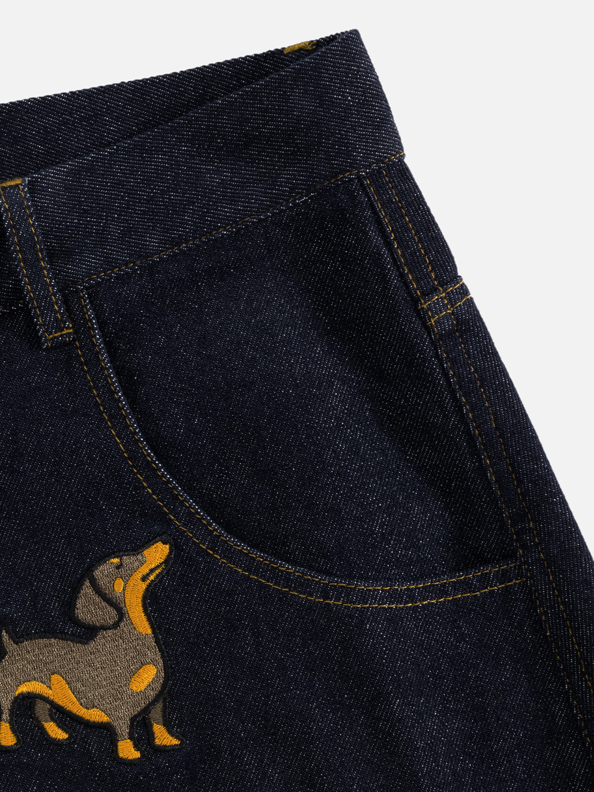 Aelfric Eden Dackel bestickte Baggy Jeans - Image 8