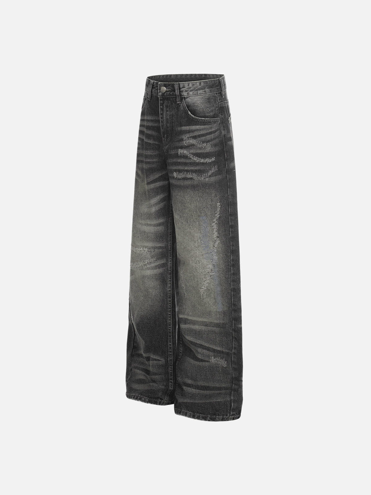 Aelfric Eden Distressed Washed Baggy Jeans - Image 2