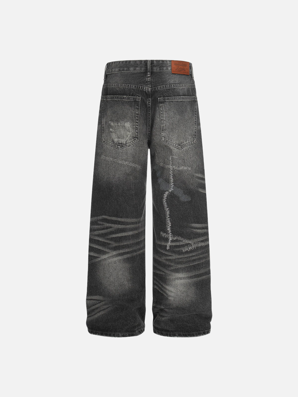 Aelfric Eden Distressed Washed Baggy Jeans - Image 3