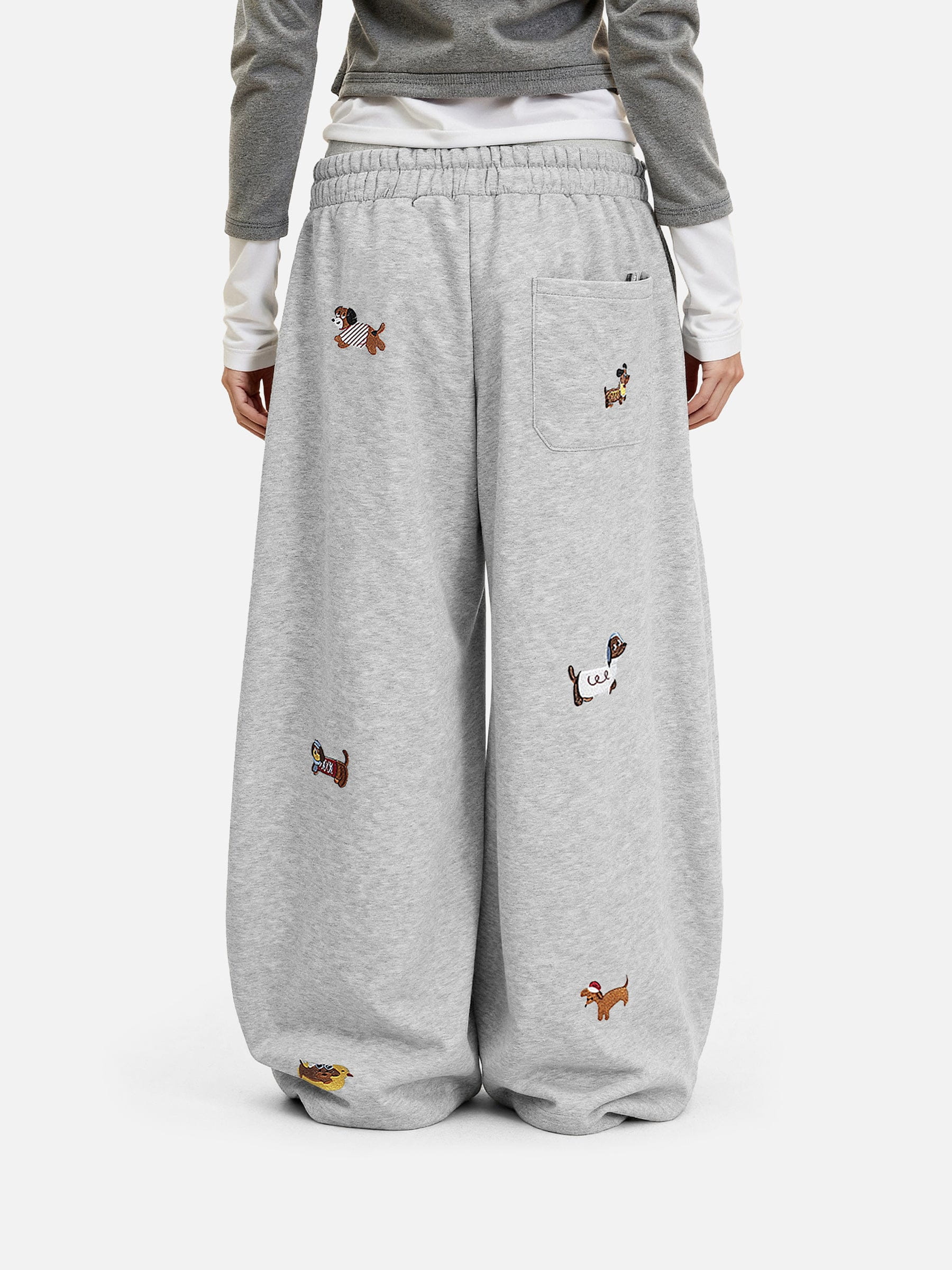 Aelfric Eden Embroidery Dog Baggy Barrel Jogginghose - Image 3