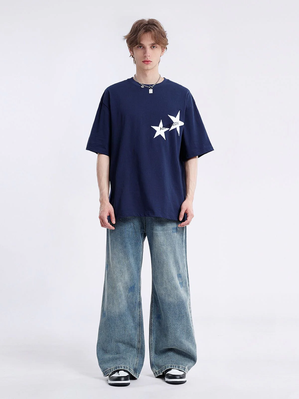 Aelfric Eden Stickerei-Stern-T-Shirt - Image 3