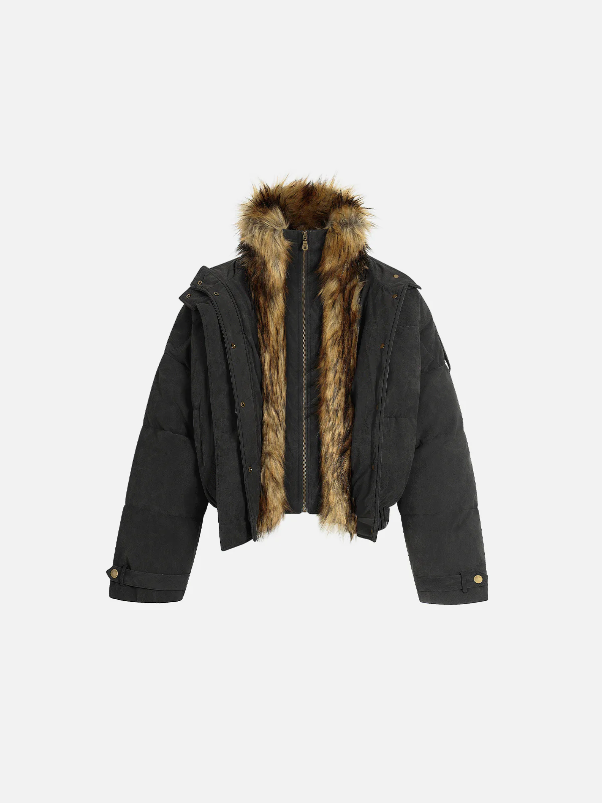 Aelfric Eden Faux Fur Zweilagiger Kastenförmiger Mantel - Image 2