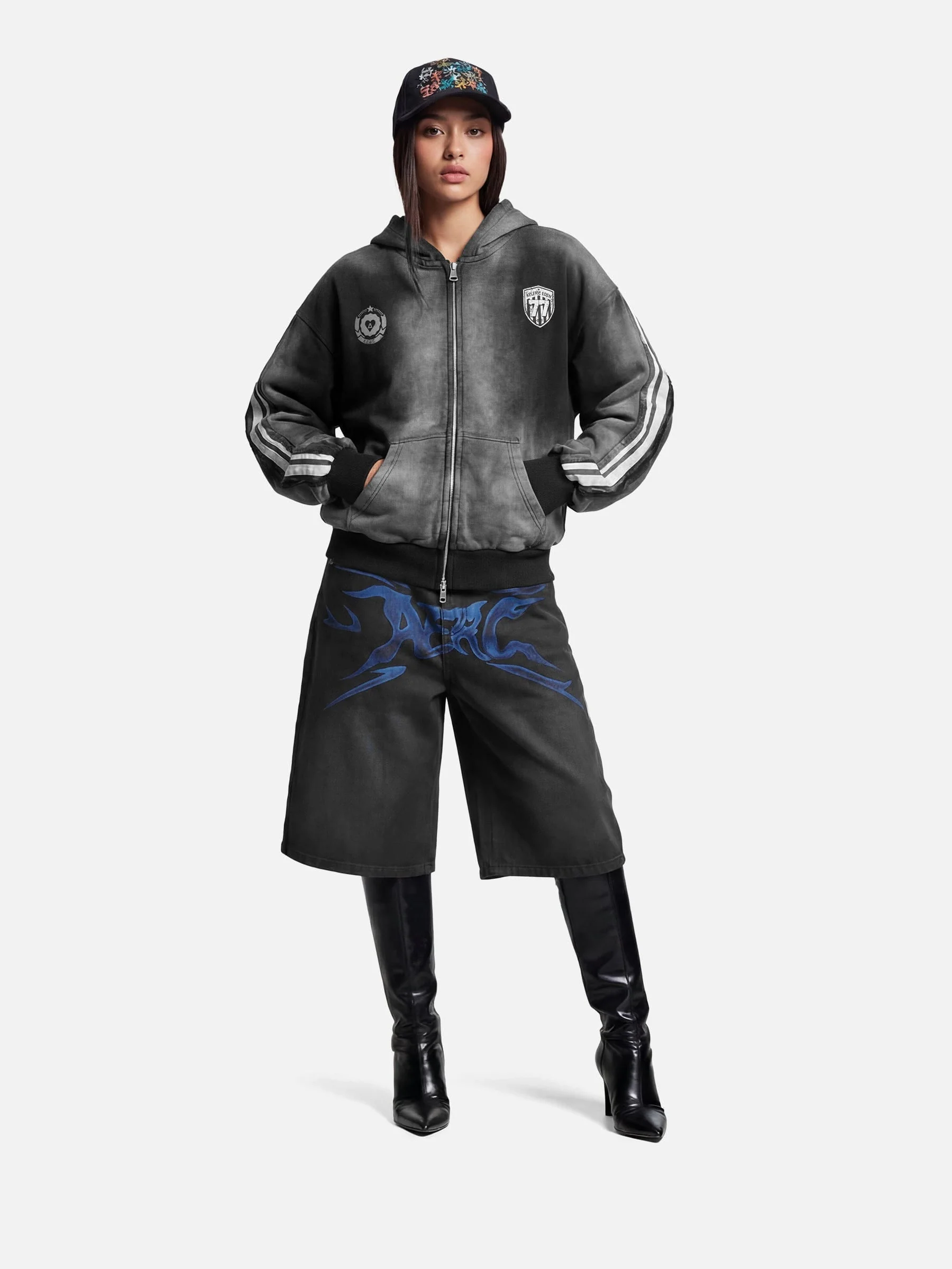 Aelfric Eden Flame Graphic Jorts - Image 3