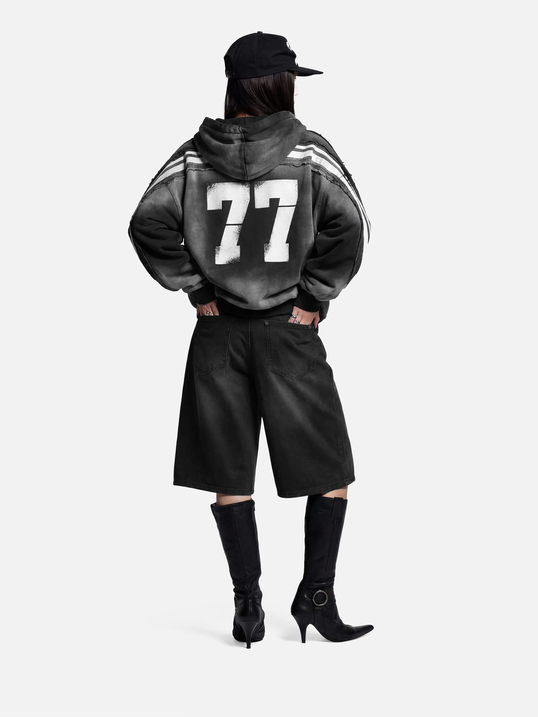 Aelfric Eden Flame Graphic Jorts - Image 4