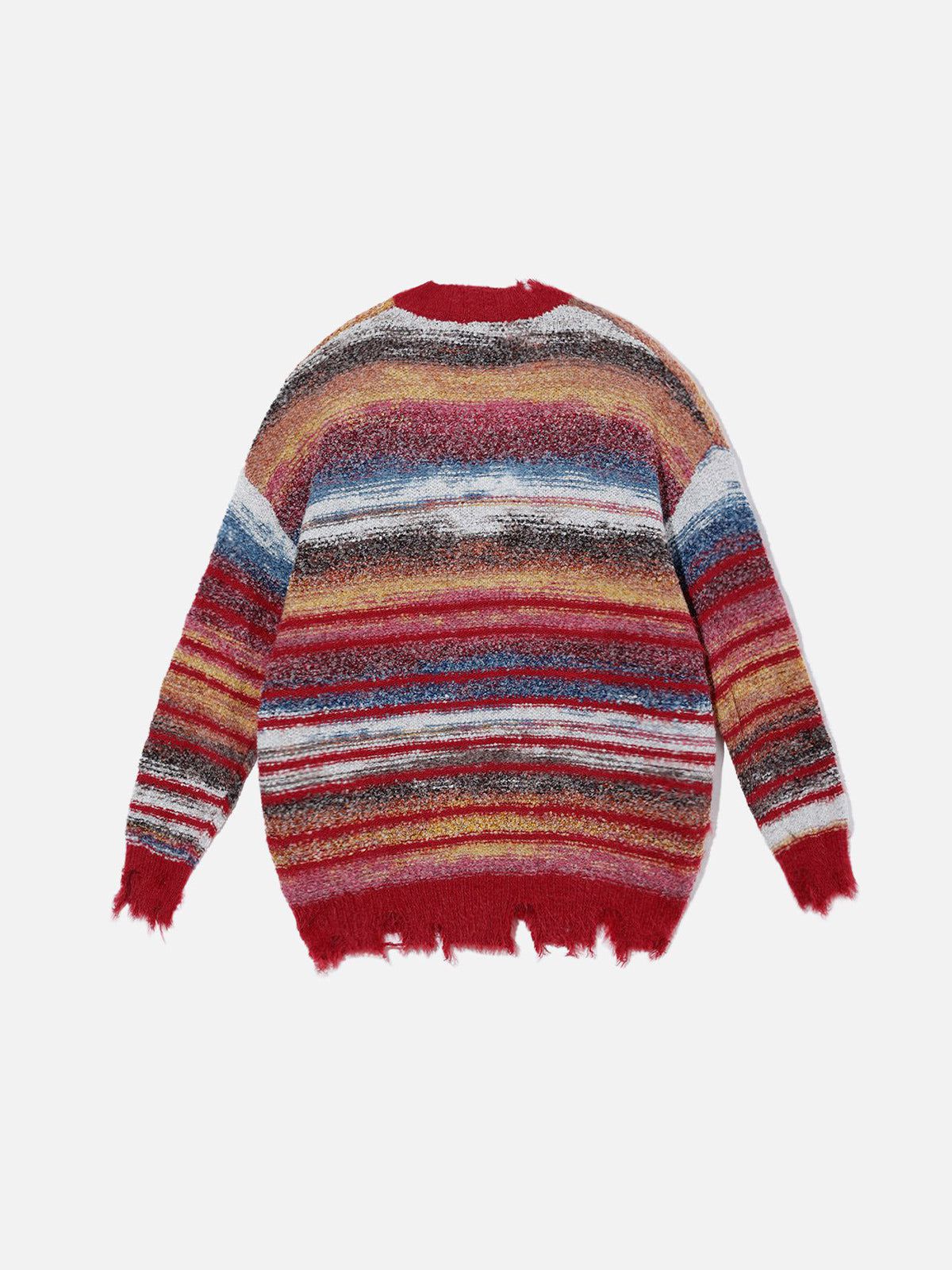 Aelfric Eden Fransen-Nadelstreifen-Cardigan mit Farbverlauf - Image 11