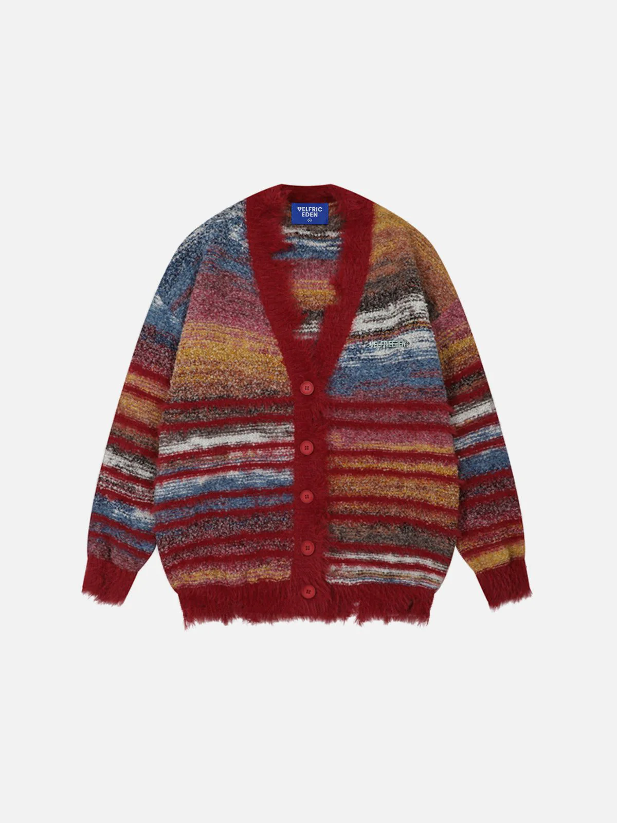 Aelfric Eden Fransen-Nadelstreifen-Cardigan mit Farbverlauf - Image 3
