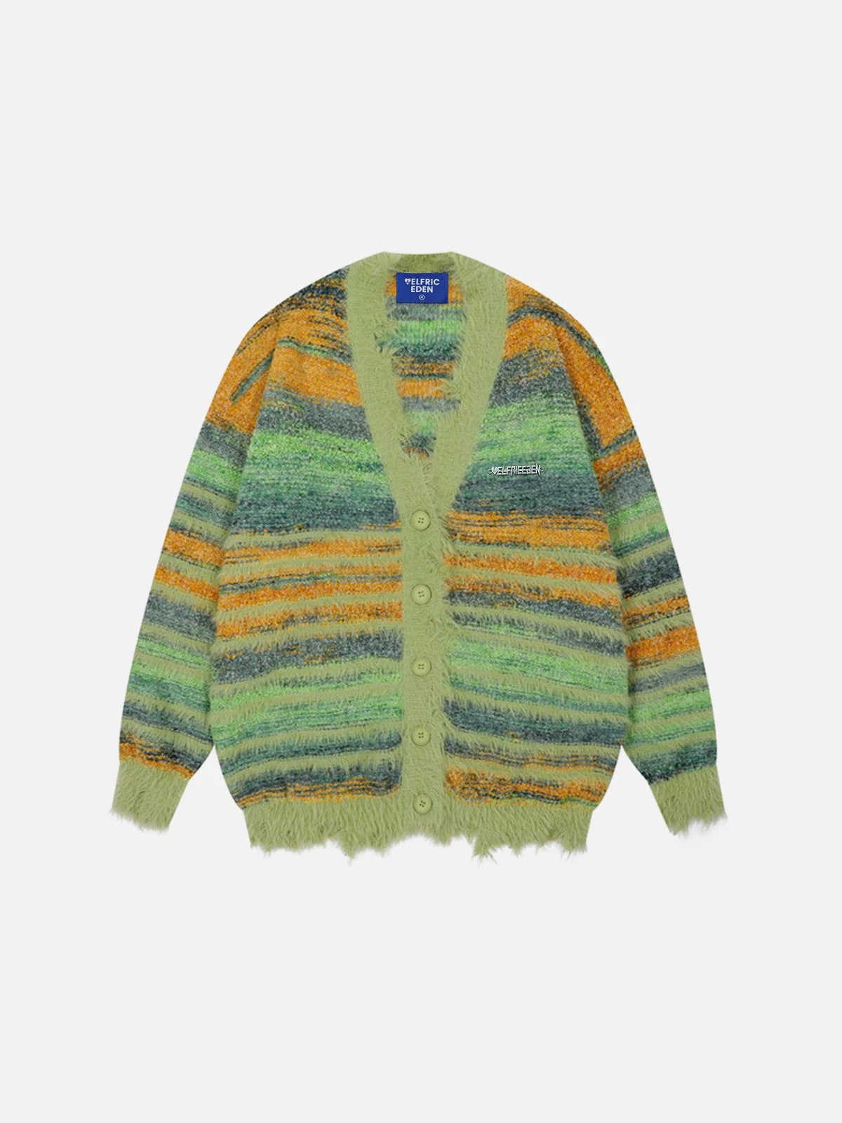 Aelfric Eden Fransen-Nadelstreifen-Cardigan mit Farbverlauf - Image 7