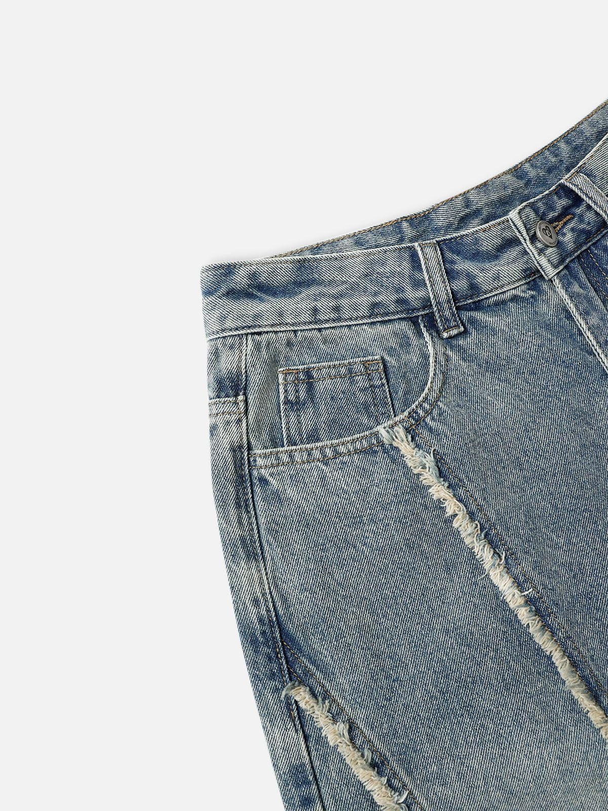 Aelfric Eden – Lockere Jeans mit Fransen-Patchwork - Image 6