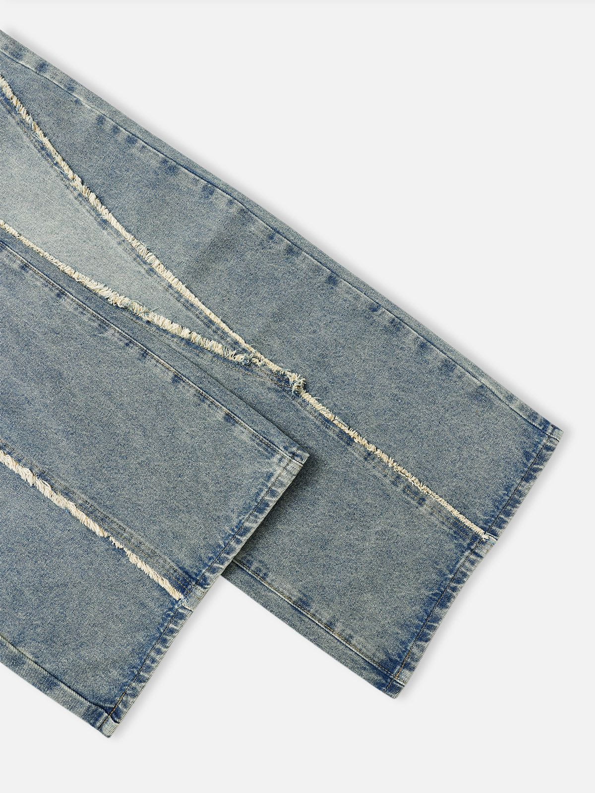 Aelfric Eden – Lockere Jeans mit Fransen-Patchwork - Image 8