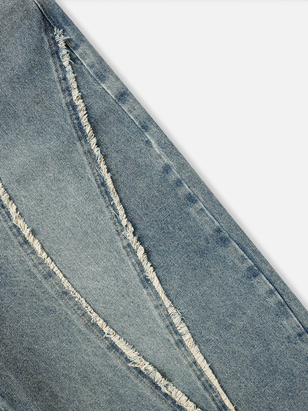 Aelfric Eden – Lockere Jeans mit Fransen-Patchwork - Image 9