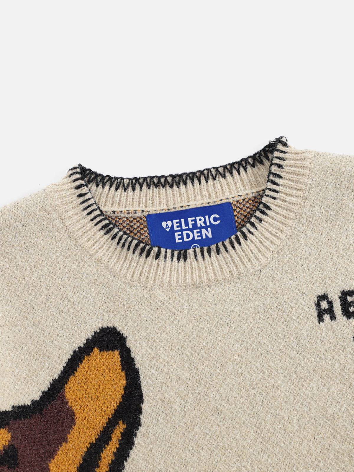 Aelfric Eden Handgezeichneter Dackel Jacquard-Pullover - Image 5