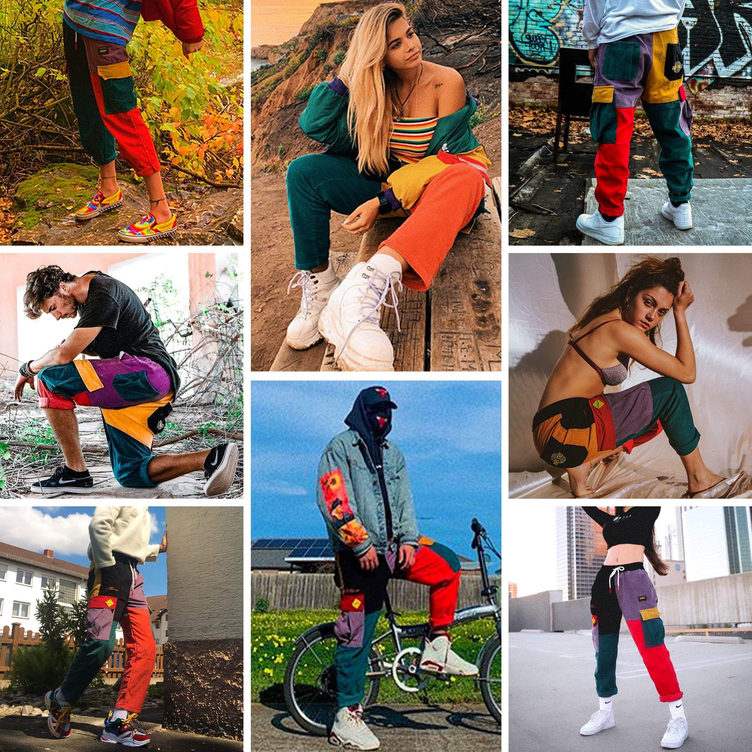 Aelfric Eden “Back to 90's” patchwork color block corduroy trousers - Image 4