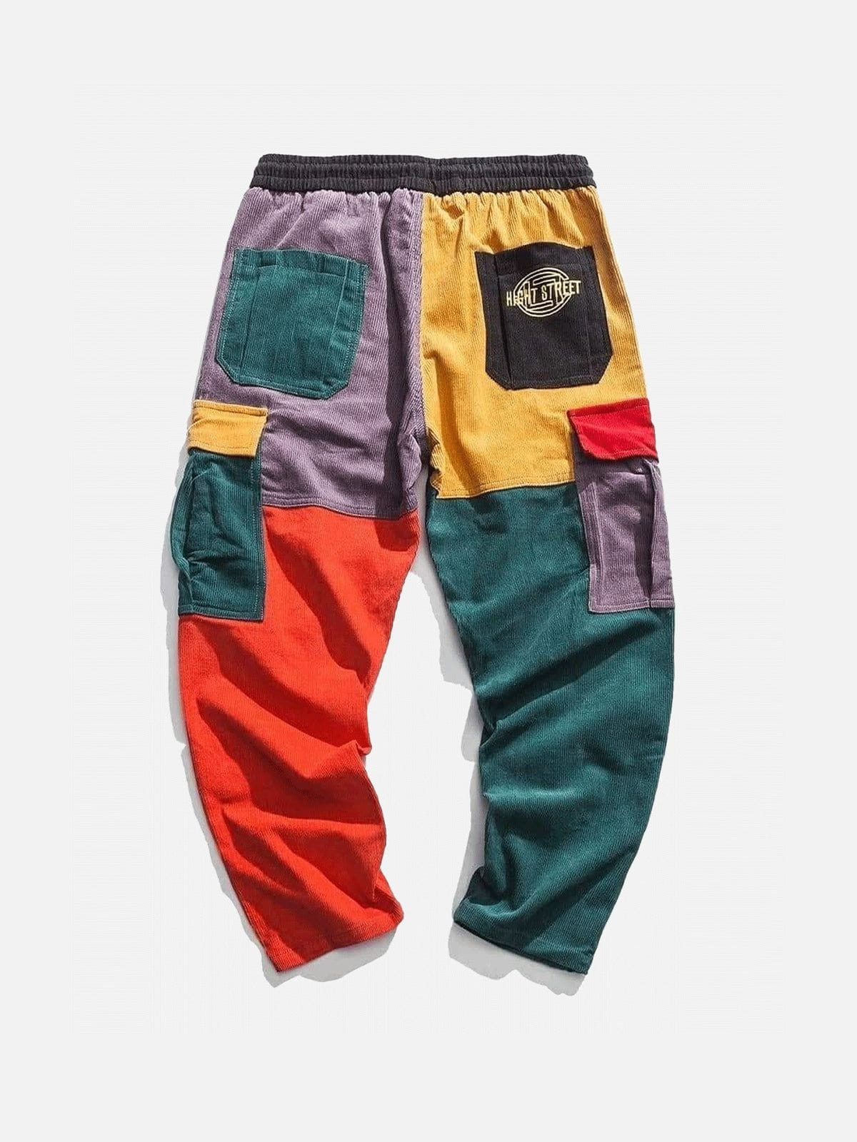Aelfric Eden “Back to 90's” patchwork color block corduroy trousers - Image 5