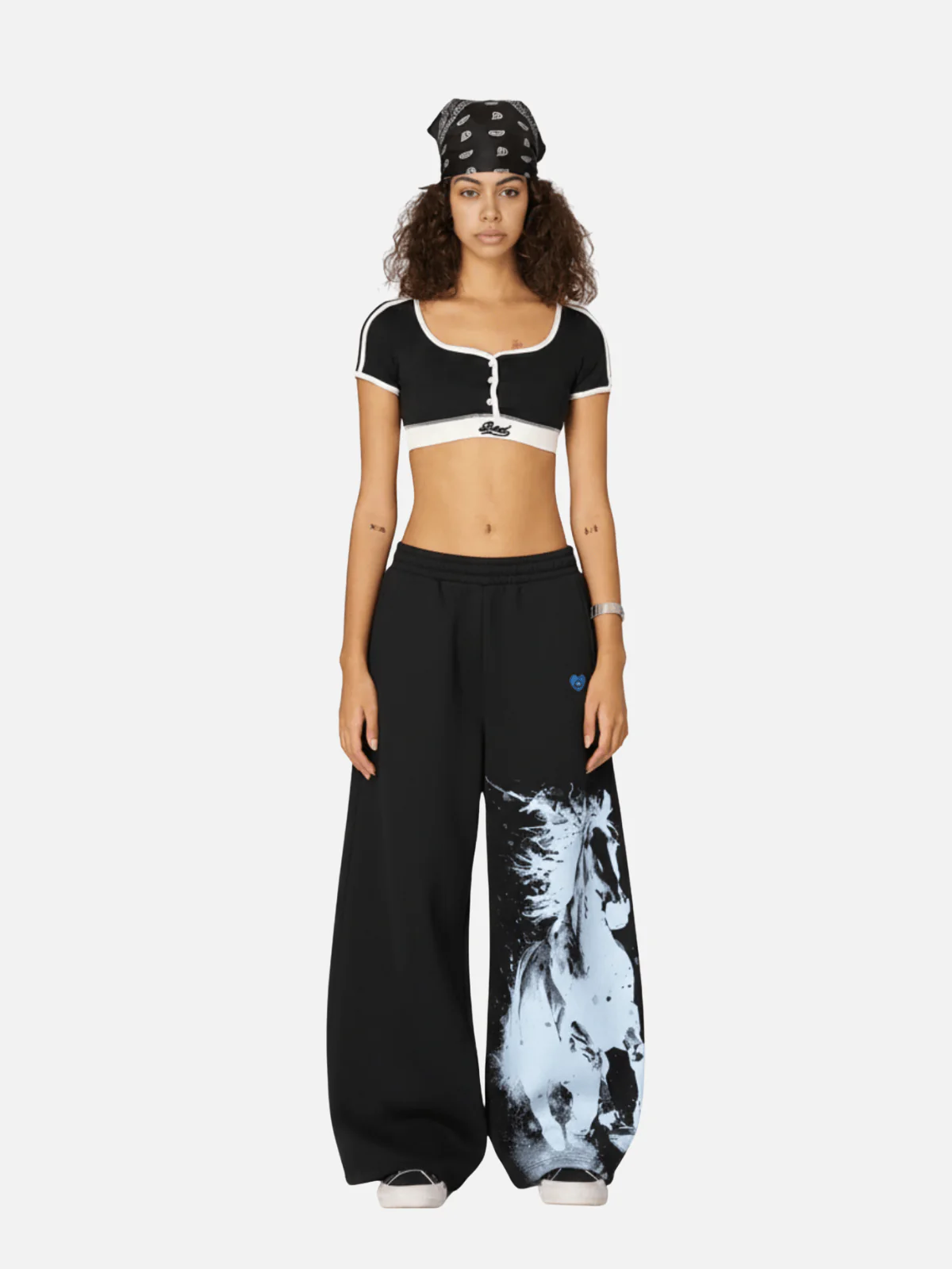 Aelfric Eden Horse Graphic Baggy Barrel-Jogginghose