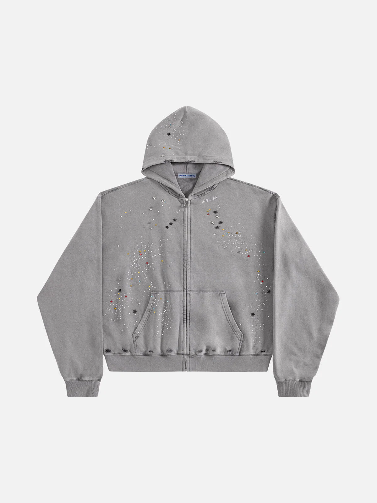 Aelfric Eden Rhinestone Zip-Up V302 Kapuzenpullover - Image 3