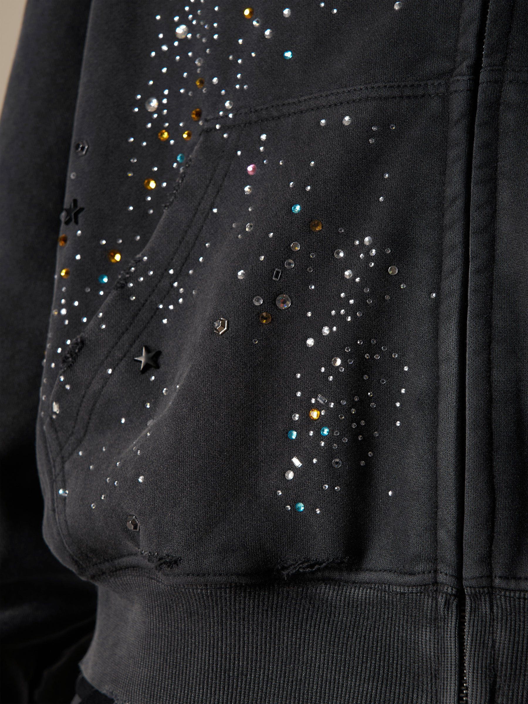 Aelfric Eden Rhinestone Zip-Up V302 Kapuzenpullover - Image 5