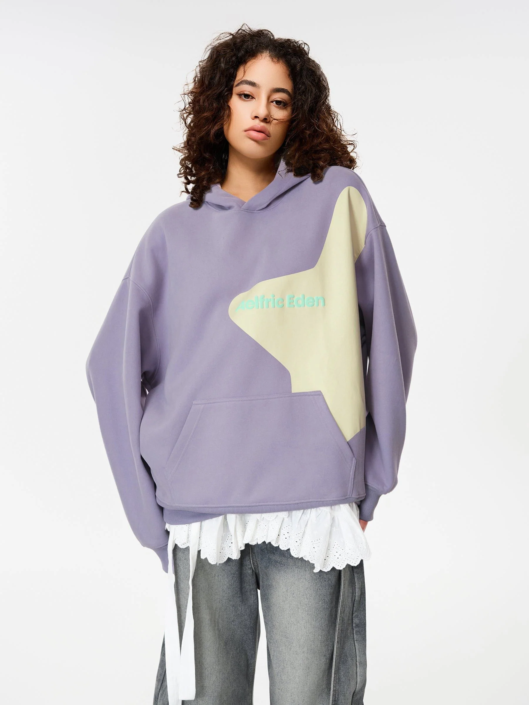 Aelfric Eden – Kapuzenpullover mit unvollständigem Sternen-Print - Image 5