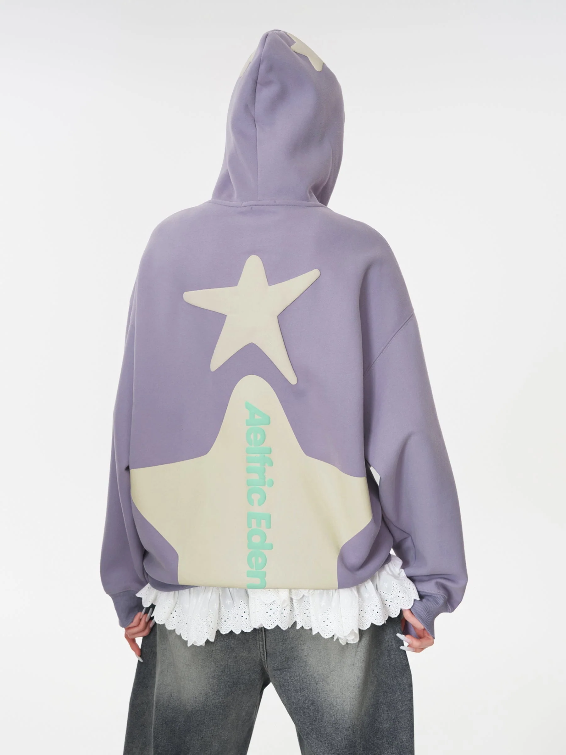 Aelfric Eden – Kapuzenpullover mit unvollständigem Sternen-Print - Image 8