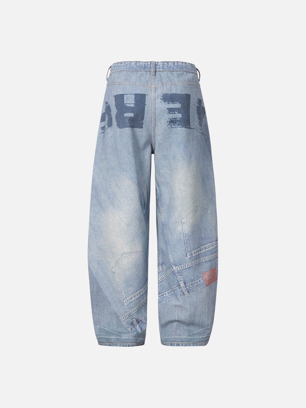Aelfric Eden Inverted Graphic Baggy Barrel Jeans - Image 4