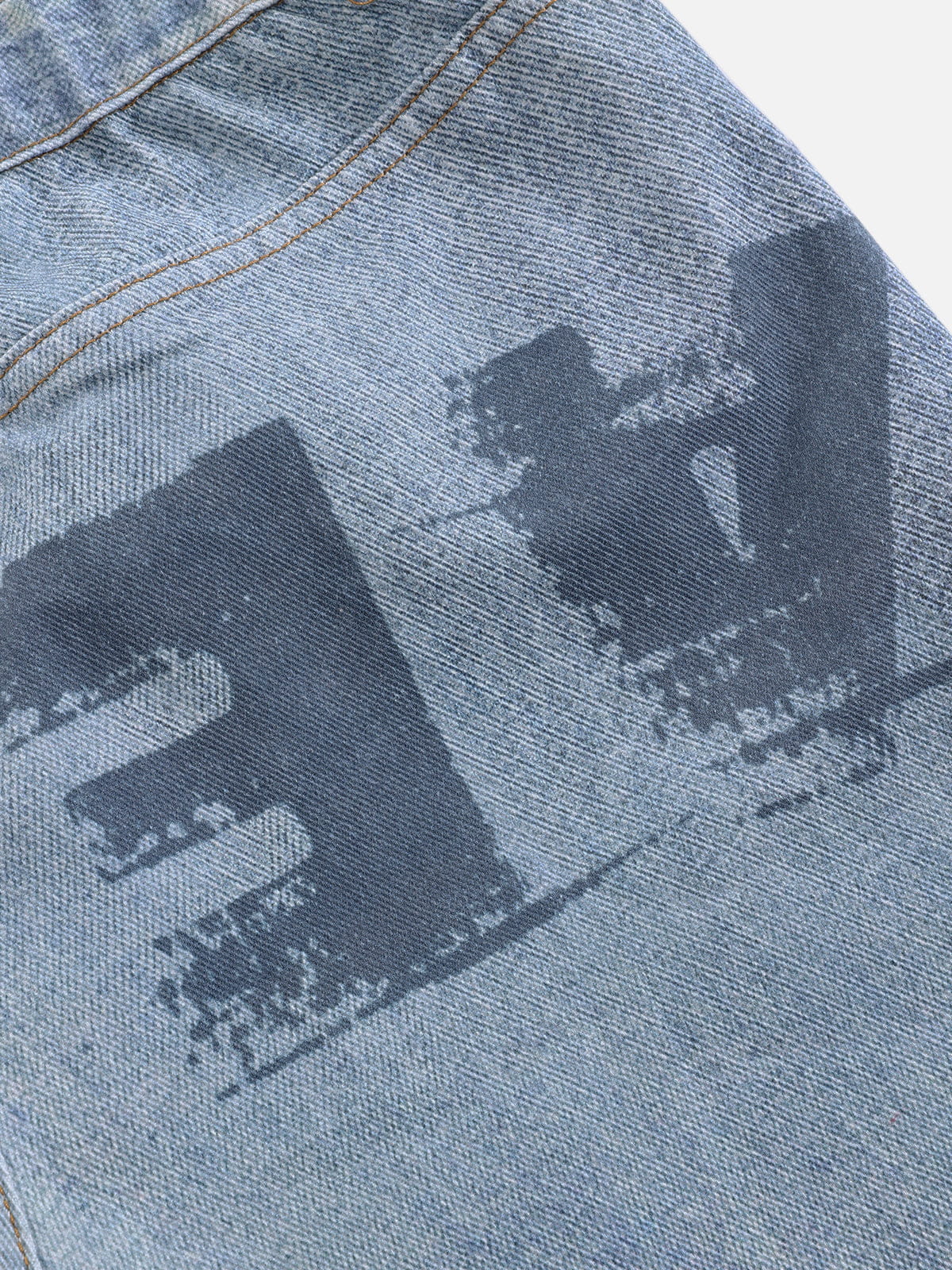 Aelfric Eden Inverted Graphic Baggy Barrel Jeans - Image 6