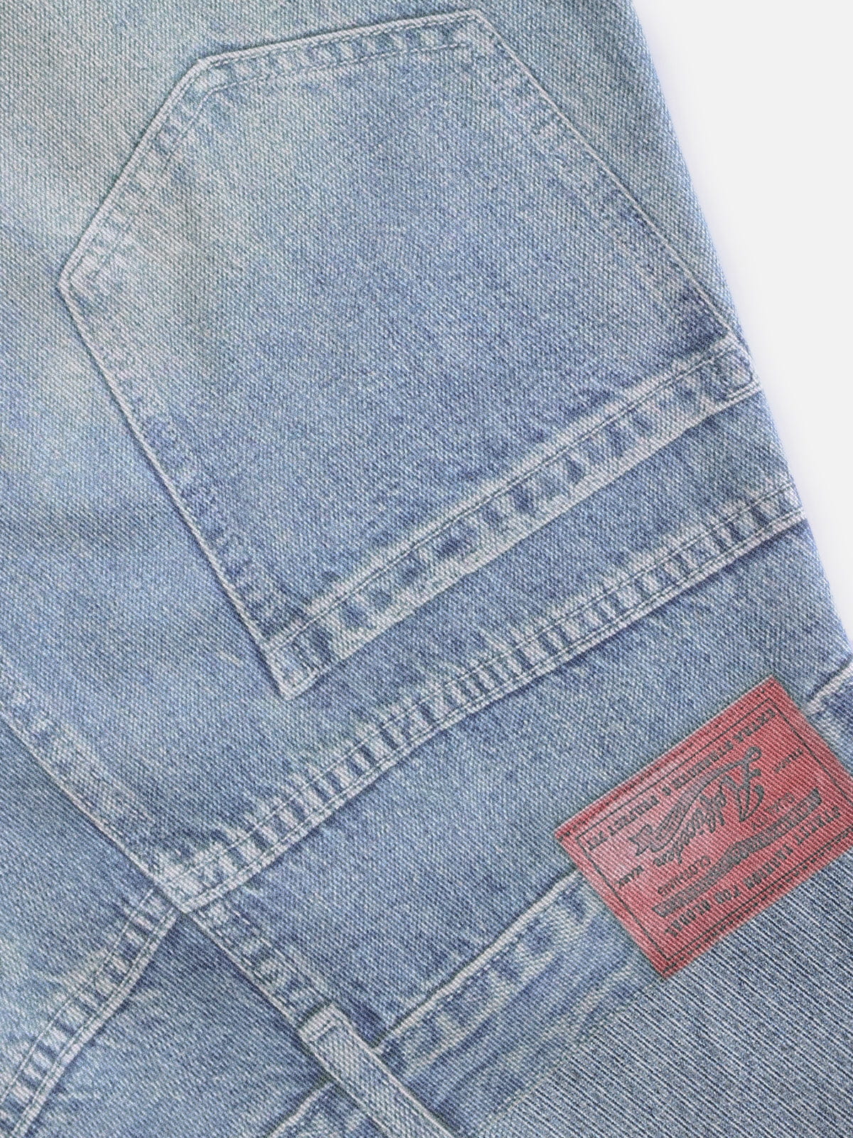 Aelfric Eden Inverted Graphic Baggy Barrel Jeans - Image 7