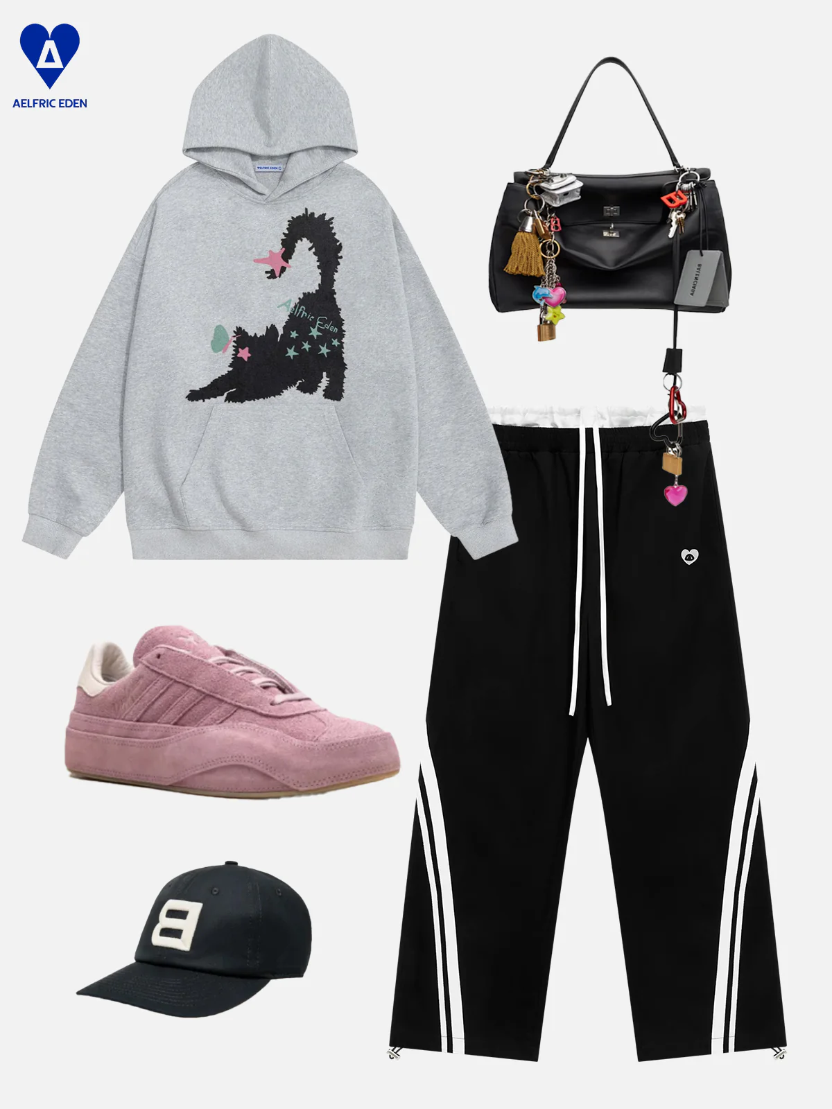 Aelfric Eden Kitten Grafik Pullover Hoodie - Image 2