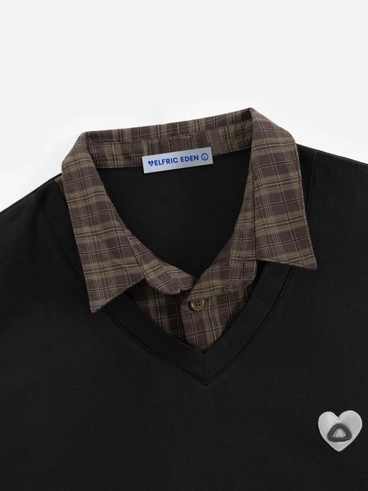 Aelfric Eden Mehrlagiges Plaid Polo-T-Shirt - Image 3