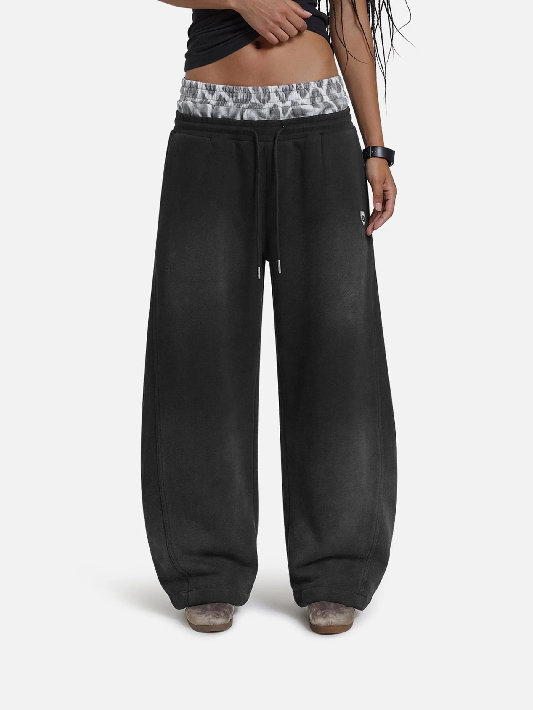 Aelfric Eden Leopard Doppelbund Baggy Jogginghose