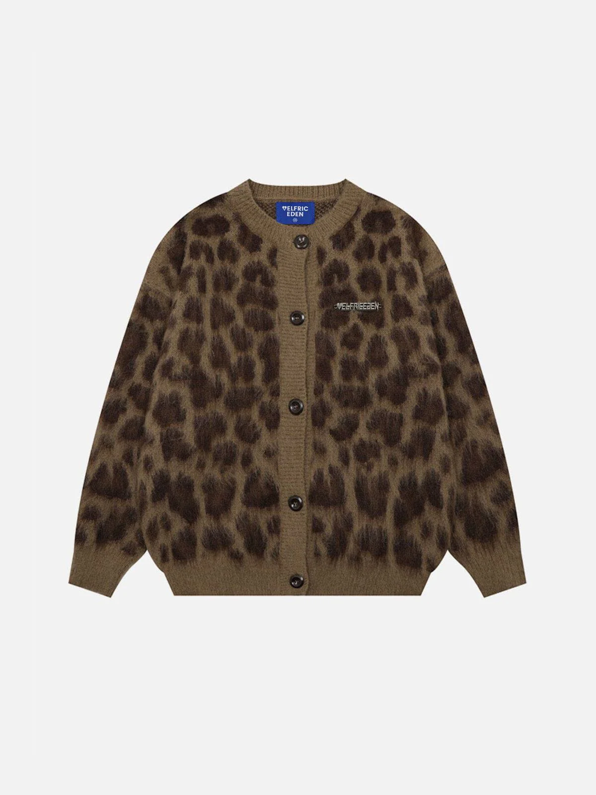 Aelfric Eden Leopard Strickjacke mit Grafik - Image 2
