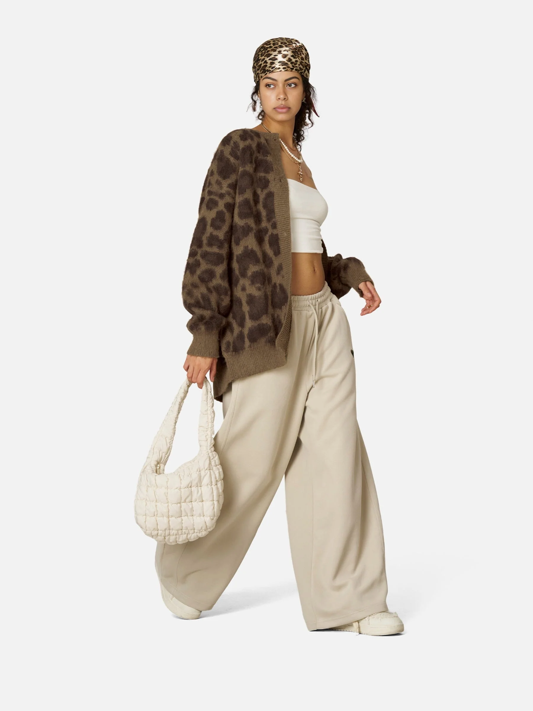 Aelfric Eden Leopard Strickjacke mit Grafik - Image 5