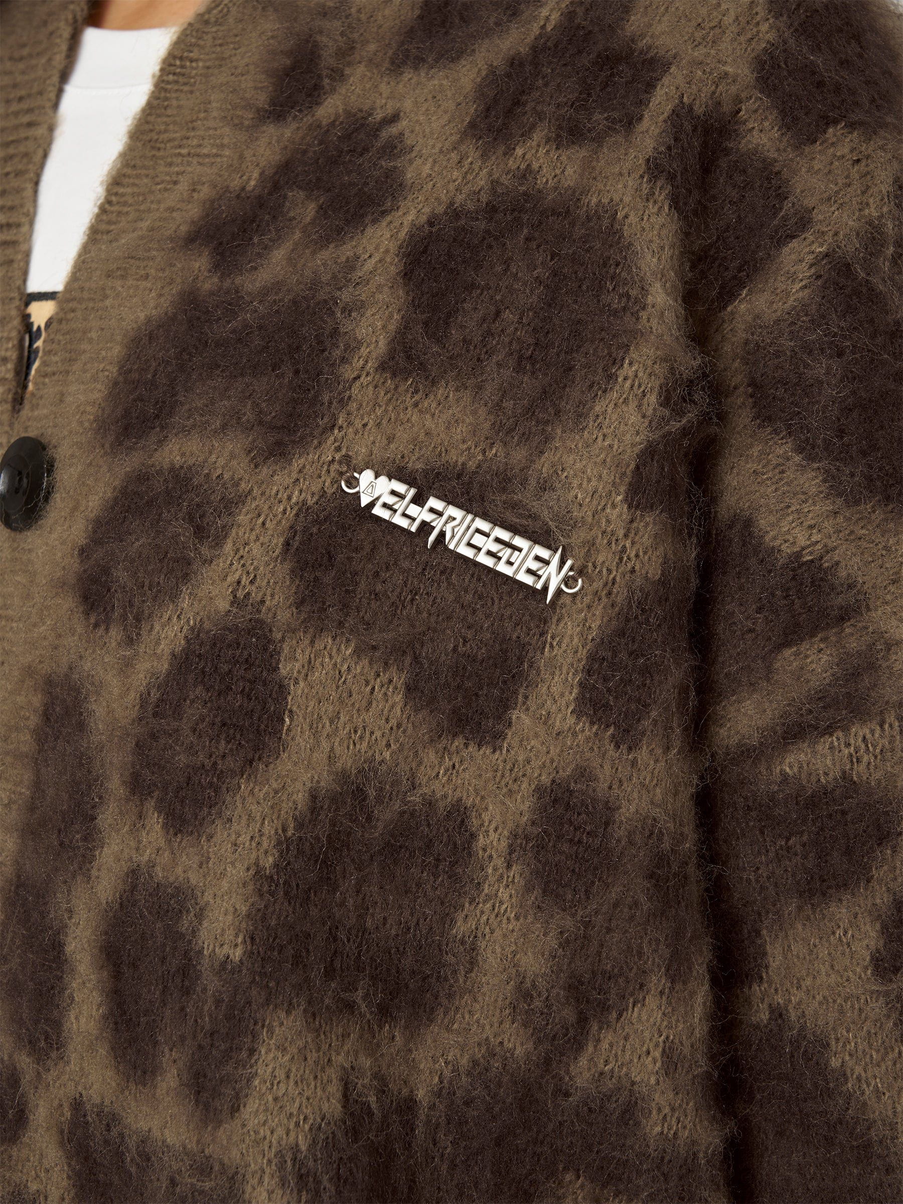 Aelfric Eden Leopard Strickjacke mit Grafik - Image 8
