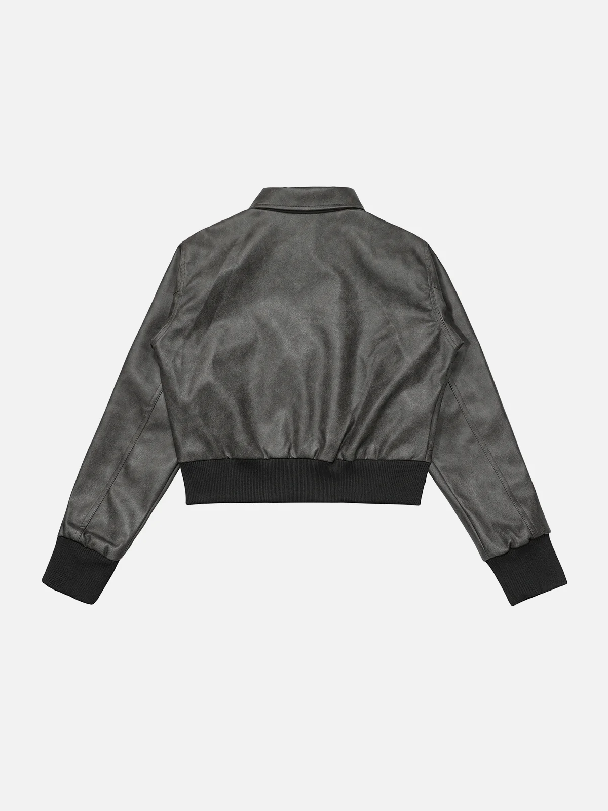 Aelfric Eden Kurze Kunstlederjacke mit Metallknöpfen - Image 3